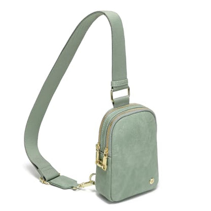 INICAT Anti Theft Crossbody Bag for Women, Small Sling Purse - color: Sage Green, size: Small