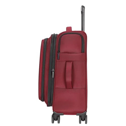 Kenneth Cole REACTION The Venturer 20-Inch Carry-On Lightweight Durable Softside 8-Wheel Spinner Cabin Size Luggage, Wine - color: Wine, size: Medium