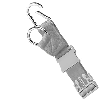 ZINZ Elastic Jacket Gripper Travel Strap with D-Ring Hooks and Buckle - color: Silver gray