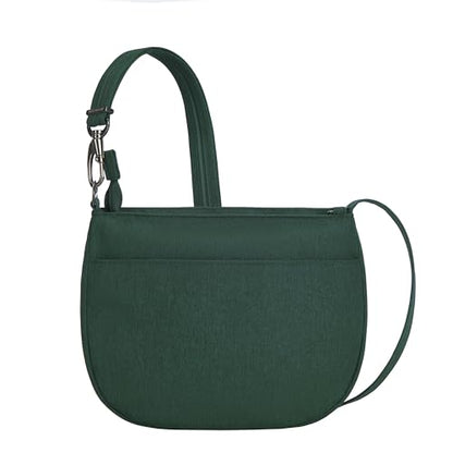Travelon Anti-Theft Metro Saddle Crossbody - color: Forest Heather