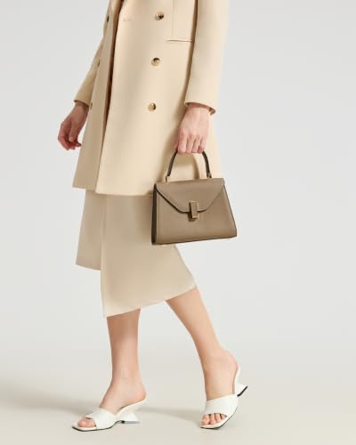 Women Satchel Bag Shoulder Handbag Top Handle Purse - color: Taupe