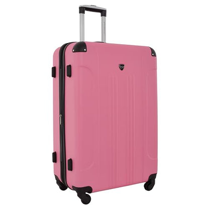 Travelers Club Chicago Hardside Expandable Spinner Luggage, Hot Pink, 5 Piece Set - color: Hot Pink, size: 5-Piece Set