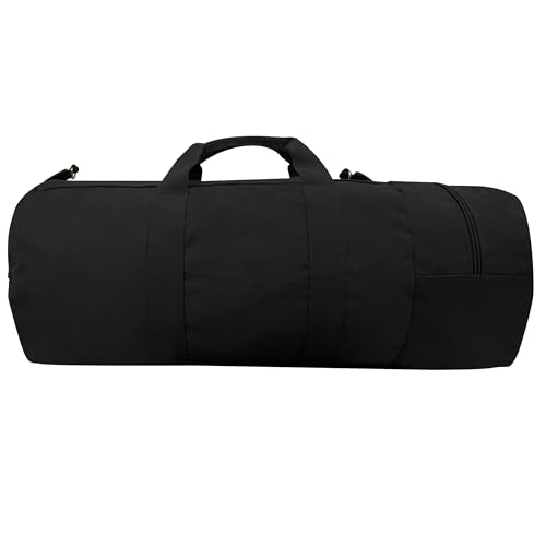 Rothco Canvas Double-Ender Sports Bag - Durable & Spacious Travel Companion or Gym Accessory - color: Black
