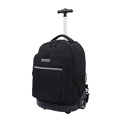 Travelers Club 18" Rolling Backpack with Shoulder Straps, Black - color: Black, size: 18 Inch