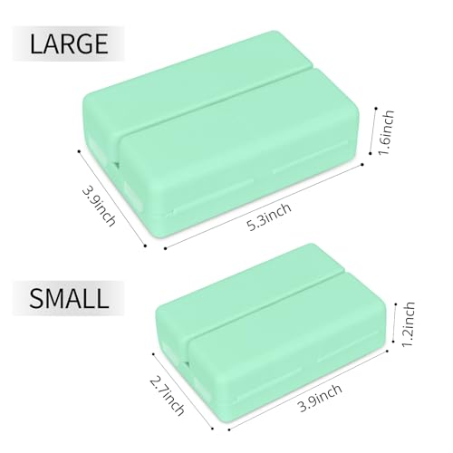 FYY Travel Pill Organizer, Pill Box Medicine Case-2pcs Green - color: Green, size: Large (1 Piece), Small (1 Piece)