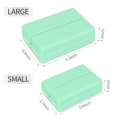 FYY Travel Pill Organizer, Pill Box Medicine Case-2pcs Green - color: Green, size: Large (1 Piece), Small (1 Piece)