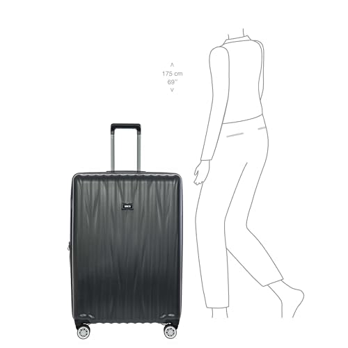 Bric's Cervia 2pc Hardside Expandable Luggage Set, 360° Spinner Wheels, Lightweight Checked Suitcase, TSA-Approved Locks, Durable, (21”/ 30”), Dark Grey - color: Dark Grey, size: 2 Piece Set (21 with Front Pocket / 30)