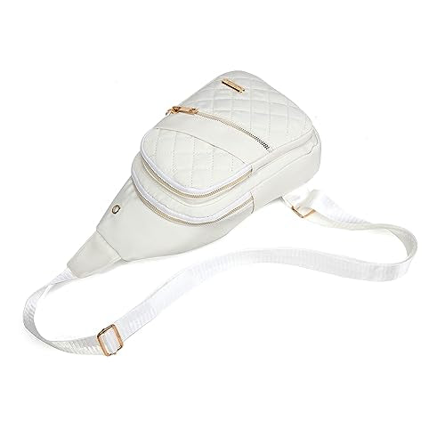 AOSTIHOT Small Crossbody Bags Sling Bag for Women Men, Casual Sling Backpack Cross Body Travel Hiking Backpack - color: C Beige