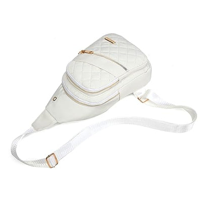 AOSTIHOT Small Crossbody Bags Sling Bag for Women Men, Casual Sling Backpack Cross Body Travel Hiking Backpack - color: C Beige