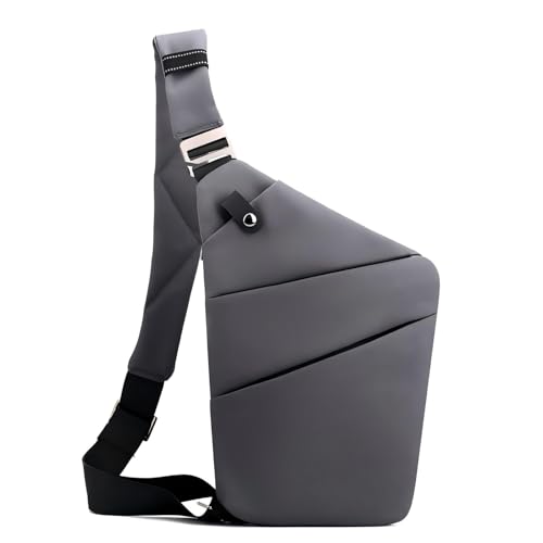 Anti Theft Travel Bag Sling Cross-body Bag Large Capacity - color: Dark Grey, style: Left Shoulder