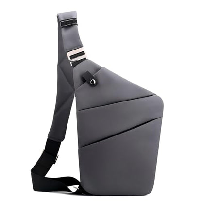 Anti Theft Travel Bag Sling Cross-body Bag Large Capacity - color: Dark Grey, style: Left Shoulder