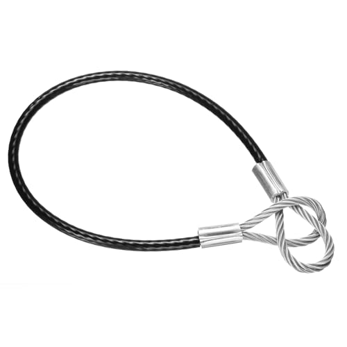 PATIKIL 20" Safety Cable Lock Security Wire Ropes 0.26" Dia Black - size: 20 Inch-Black