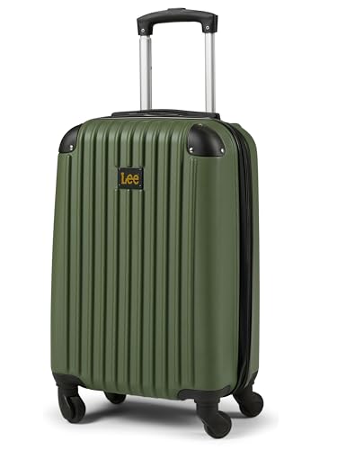 Lee Carry On Luggage with Wheels, 21" TSA Approved Hard Shell Suitcase - color: Merchantile Green