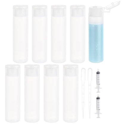 BENECREAT 10 Pack 18ml 0.6oz Small Travel Squeeze Bottles Refillable Makeup Foundation Container Travel Essentials Sample Bottles for Toiletries, Shampoo Toner Cosmetic - size: ['18 ml']