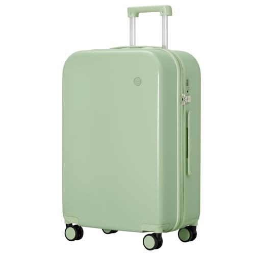 mixi Luggage Suitcase with Spinner Wheels, Hardside Rolling Suitcase PC with Cover & TSA Lock Lightweight Travel Case 26in Checked in, Avocado Green - color: Avocado Green, size: 26 Inch