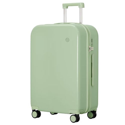 mixi Luggage Suitcase with Spinner Wheels, Hardside Rolling Suitcase PC with Cover & TSA Lock Lightweight Travel Case 26in Checked in, Avocado Green - color: Avocado Green, size: 26 Inch
