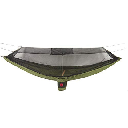 GRAND TRUNK Skeeter Beeter XT Camping Hammock | 400 lb capacity | Parachute nylon | Built-in bug net | Ideal for camping & backpacking - color: Olive & Khaki