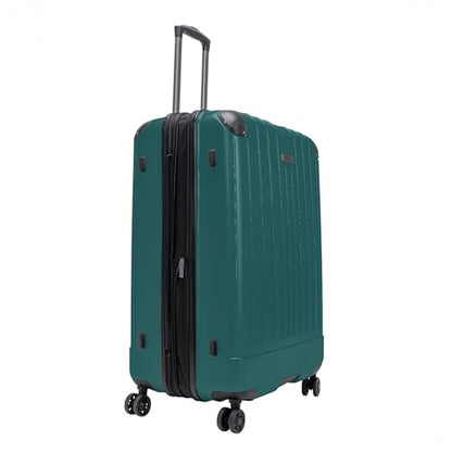 Flying Axis Collection Lightweight Hardside Expandable 8-Wheel Spinner Luggage, Midnight Turquoise, 28-Inch Checked - color: Midnight Turquoise, size: 28-Inch Checked