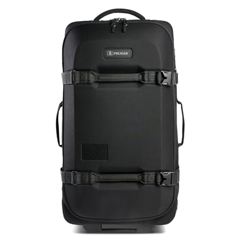 Pelican Aegis Luggage - Check in Duffel Bag with Wheels - 28 Inch Suitcase with Wheels (Black) - color: Black, style: 28" Check-in