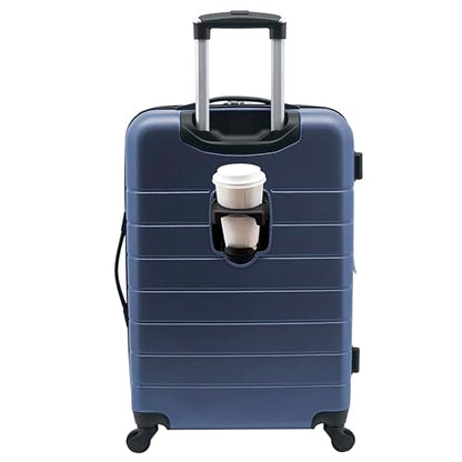 Wrangler Smart Spinner Hardside Luggage, 22-Inch Carry-On, Navy Blue - color: Navy Blue, size: Carry-On Only
