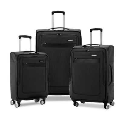 Samsonite Ascella 3.0 Softside Expandable Luggage with Spinner Wheels, 3-Piece Set (20/25/28), Black - color: Black, size: 3-Piece Set (Carry on/Medium/Large)