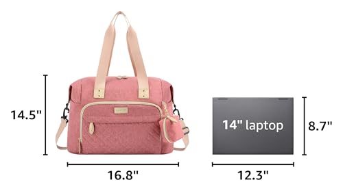 Tuwubi Diaper Bag Tote,Baby Diaper Bag with Pacifier Case - color: Pink, size: Large