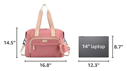 Tuwubi Diaper Bag Tote,Baby Diaper Bag with Pacifier Case - color: Pink, size: Large