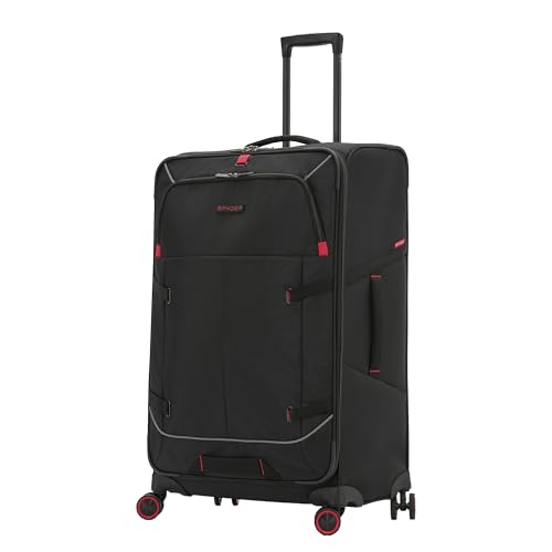 Spyder Freestyle 30 Inch Expandable Softside Upright Suitcase with 360° Spinner Wheels, Black - color: Black, size: Large Checked