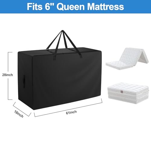 Folding Mattress Storage Bag Fits 6" Queen Mattress - size: Fits 6" Queen Mattress
