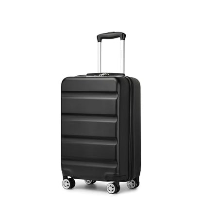 Kono Carry On Luggage 22x14x9 Airline Approved Lightweight Small Travel Suitcase with Spinner Wheels Hard Shell TSA Carry-On Black - color: Black, size: Carry-On 20 Inch