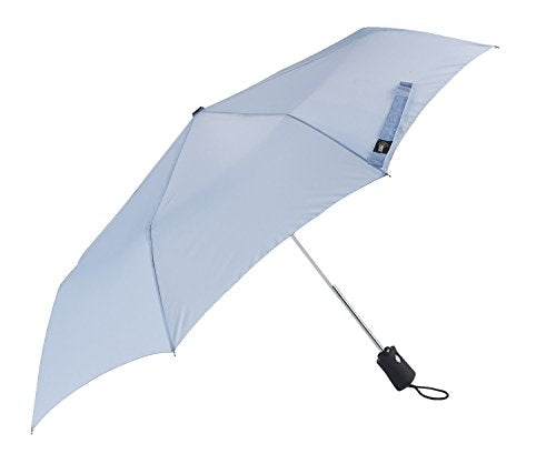 Lewis N. Clark Travel Umbrella: Windproof & Water Repellent Fabric Automatic Open Close - color: Blue