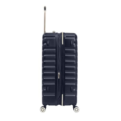 Kenneth Cole REACTION Madison Square Lightweight Hardside Chevron Expandable Spinner Luggage, Navy, 24-Inch Checked - color: Navy, size: 24-Inch Checked