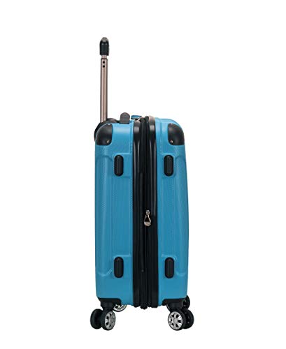 Rockland London Hardside Spinner Wheel Luggage, Turquoise, 3-Piece Set (20/24/28) - color: Turquoise, size: 3 Piece (28"/24"/20")