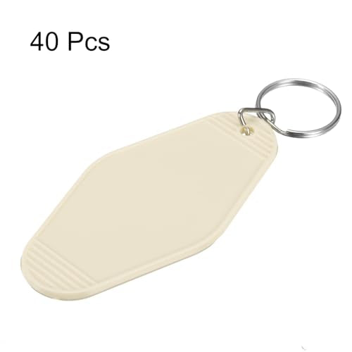 uxcell Hotel Keychains Blank Plastic - color: Apricot