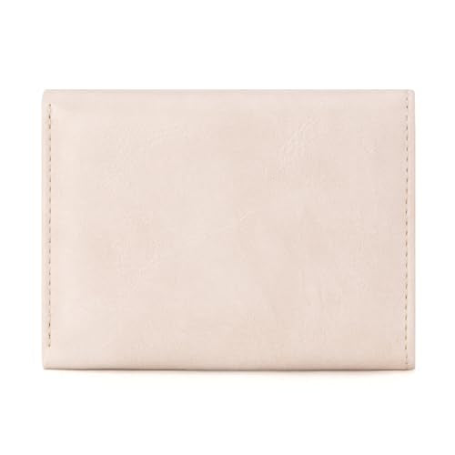 Wallet for Women Small Trifold Wallet RFID Blocking Wallets with ID Window - color: Beige