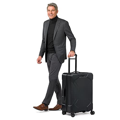 Briggs & Riley Torq Medium 27 Inch Hardside Checked Luggage, Stealth Black - color: Stealth, size: 27"