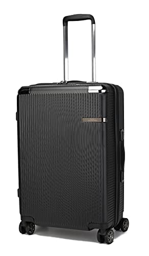 MKF Collection Polycarbonate Large Luggage Travel bags, TSA-approved lock Lightweight Suitcases with wheels - color: Tulum Black