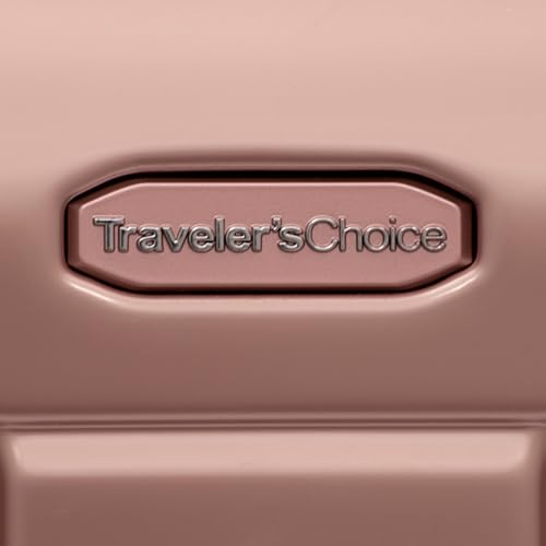 Traveler's Choice Ultimax II Polycarbonate Hardside Luggage with Spinner Wheels, Rose Pink, 31-Inch Large Trunk - color: Rose Pink, size: 31-Inch Large Trunk