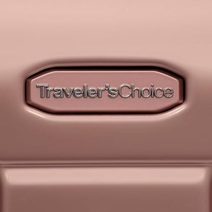 Traveler's Choice Ultimax II Polycarbonate Hardside Luggage with Spinner Wheels, Rose Pink, 31-Inch Large Trunk - color: Rose Pink, size: 31-Inch Large Trunk