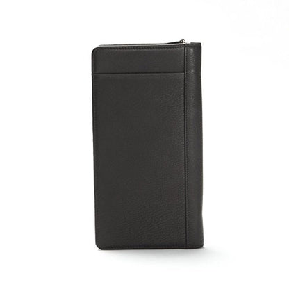Leatherology Zippered Travel Wallet & Passport Holder - Black Onyx - color: Black Onyx