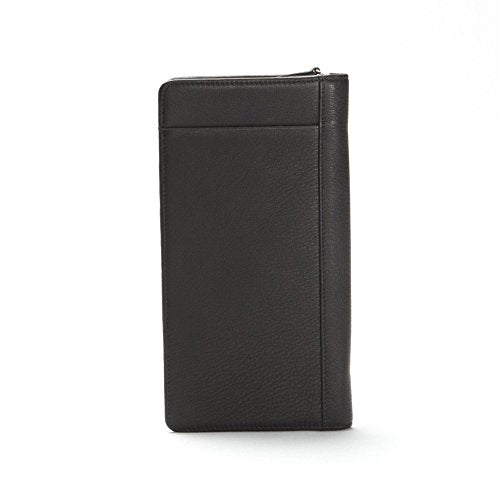 Leatherology Zippered Travel Wallet & Passport Holder - Black Onyx - color: Black Onyx