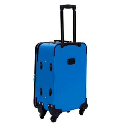 Rockland Pasadena Expandable Spinner Carry-on 19", Blue - color: Blue