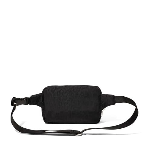 Baggallini Securtex Anti-Theft Belt Bag - color: Black Cheetah Emboss