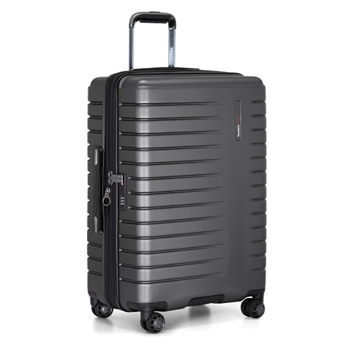 Traveler's Choice Archer Polycarbonate Hardside Spinner Luggage Set, Tie Down Straps, Grey, 3-Piece - color: Grey, size: 3-Piece Set