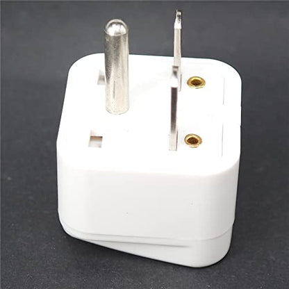 Toptekits White NEMA 6-15P Universal Plug Adapter 110-250V 15A,Universal World to North American US NEMA 6-15P Electrical Plug Adapter Converter (6-15P White) - style: 6-15P White