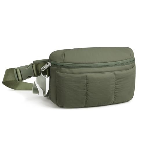 TOPEAST Waist Pack 3.5L Fanny Packs with Water Bottle Holder - color: Dark Green