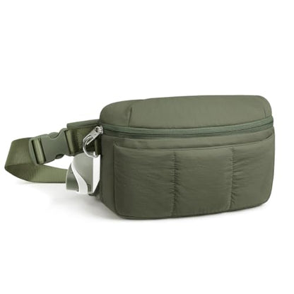 TOPEAST Waist Pack 3.5L Fanny Packs with Water Bottle Holder - color: Dark Green
