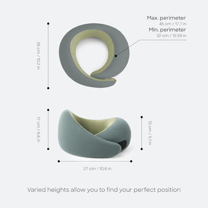 Ostrichpillow GO Travel Pillow, 360° Memory Foam Support, Soft & Washable - color: Forest Snooze