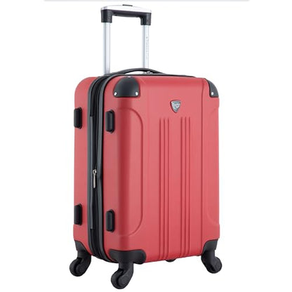 Travelers Club Chicago Hardside Expandable Spinner Luggage, Red, 3 Piece Set - color: Red, size: 3-Piece Set