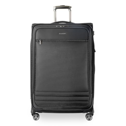 Ricardo Beverly Hills Softside Large 28-Inch Lightweight Expandable Checked Luggage, 360° Spinner Wheels, TSA Lock, Telescopic Pull Handle, Sustainable Design, Black, Ashbury Series - color: Black, size: Check-In Large 28-Inch